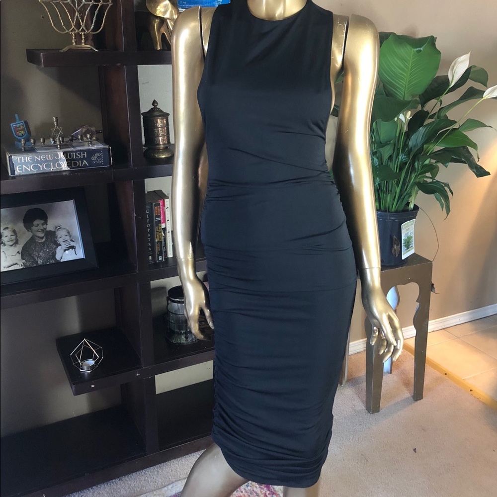 Wantmylook “Gina” black midi dress sz S